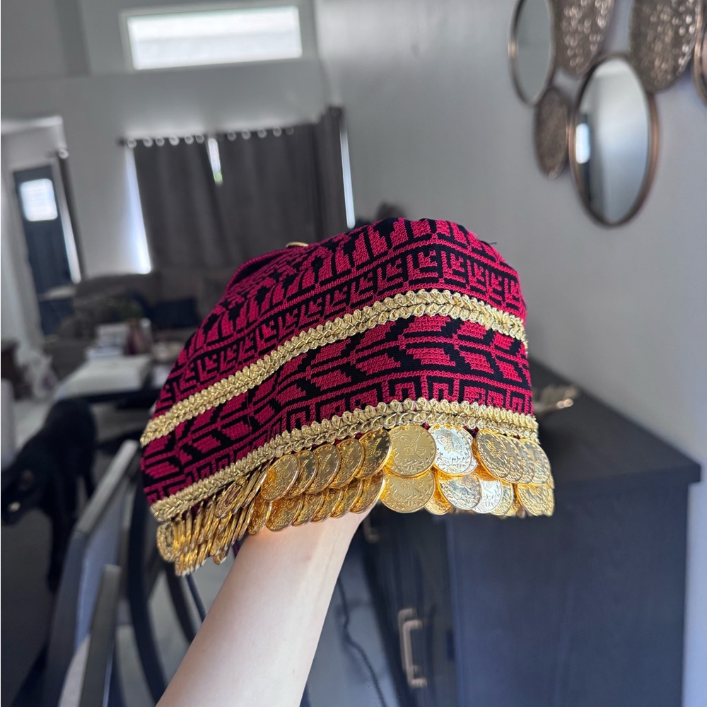 Palestinian gold coin hat
